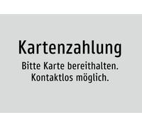 Tarjeta de pago - Por favor, tenga la tarjeta lista para contactar - Señal de aluminio A4: 297 x 210 mm - Sin gráficos, texto solo