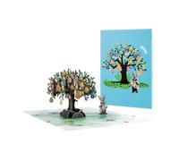 Tarjeta de Pascua 3D - Obra de arte de papel emergente, recuerdo de huevo de conejo, saludo sincero de vacaciones, regalo decorativo de primavera, exhibición de manualidades en capas para de