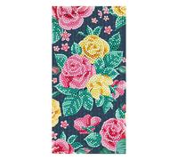 Tarjeta de pintura de diamantes Crystal Art Pretty Flowers 11 x 22 cm