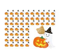 Tarjeta de piruletas -piruletas de Halloween | 50 Piezas Puerta de Ghost Pumpkin | Envoltura de Paquetes Lollipop | Decoración de de Halloween | Decoraciones de Envoltura para, Hornear