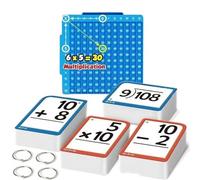 Tarjeta de práctica de matemáticas para estudiantes para niños, divertida herramienta de aprendizaje de aritmética con papel de alta calidad, reutilizable, tarjetas de aprendizaje, tarjetas