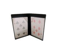 Tarjeta de predicción doble ilusión - Truco de desaparición de impresión mágica con cartera negra para un rendimiento de primer plano, 15,7 x 11 cm