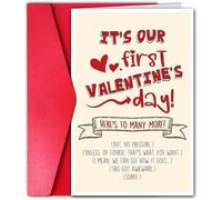 Tarjeta de primer día de San Valentín para novio, divertida tarjeta del día de San Valentín, regalos divertidos para novia, tarjeta especial de San Valentín para marido, novio, esposa