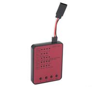 Tarjeta de programación LED ESC, herramienta de configuración de controlador sin escobillas, frenado de voltaje ajustable para barco de coche RC (rojo)