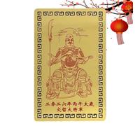 Tarjeta de protección china | 2026 Año del Caballo Decoración del Hogar de Doble Cara | Festival de Primavera Suerte Bendición Baraja para Adultos Familia Hombres Mujeres Riqueza Prosperidad Éxito