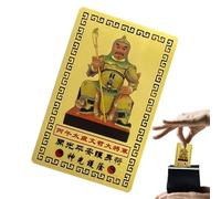 Tarjeta de protección Tai Sui 2026 | Coleccionables portátiles de cobre dorado chino - Tarjeta de protección china del año del caballo | para hombres, mujeres, jóvenes, familia, mamá, papá, abuela