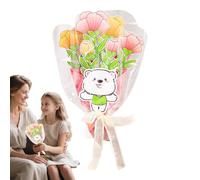 Tarjeta De Ramo De Flores Para El Día De La Madre,Kit De Creación De Tarjetas Florales Para El Día De La Madre | Materiales Artísticos Para Vinculación Entre Padres E Hijos Para Mamá Abuela Esposa Tía