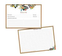 Tarjeta de recetas creativas de doble cara, tarjetas de recetas de cocina, tarjetas de notas, papel grueso que no mancha para boda, despedida de soltera, 1 cocina moderna