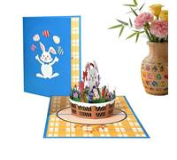Tarjeta de recuerdo de conejo, evoca emociones cálidas, estilo de diseño tridimensional intrincado, 210 mm de ancho + acabado detallado de papel, cartón artístico cuidadoso, para novia, padre e hitos