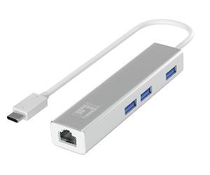 TARJETA DE RED 10/100/1000 LEVELONE USB-0504 USB TIPO C + HUB USB3.0