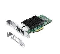 Tarjeta de red de 10 GB Intel X550-T2 NIC, PCIe v3.0 x4, puerto RJ45 dual, controlador Intel X550-AT2, adaptador LAN de 10 G compatible con Windows Server/Linux/VMware
