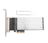 Tarjeta de Red de Alta Velocidad 2.5G, 4 Puertos Nic RJ45 PCIE 10/100/1000/2500Mbps Ethernet de Transferencia Rápida de Datos con Chip I226 para, para OSX, Computadoras de