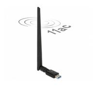 Tarjeta de Red Delock 12535 USB 3.2 Gen 1 Wi-Fi 5 Dual Band 2,4/5 GHz Negra