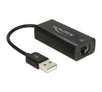 Tarjeta de Red Delock 62595 USB Ethernet 100 Mbit/s Alámbrico Plug and Play