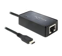 Tarjeta de Red Delock 62642 USB 3.2 Gen 2 Ethernet 1000 Mbit/s Negra