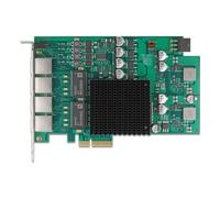 Tarjeta de Red DeLock 86097 PCI Express x4 1000 Mbps 4x RJ45 PoE+