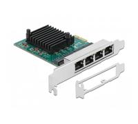 Tarjeta de Red DeLock 89025 PCI Express 4 x Gigabit Ethernet Low Profile Full Duplex