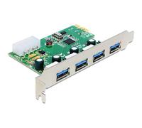 Tarjeta de Red DeLock 89363 PCI Express 4 Puertos USB 3.0 5 Gbps Alimentación Molex