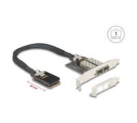 Tarjeta de Red DeLock 95281 Mini PCI Express 4 Gbps 2 Puertos SFP Low Profile