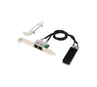 Tarjeta de Red Gigabit Ethernet de Doble Puerto M.2 B+M KEY I226-T2 de Industrial de 2,5 G. Adaptador Gigabit Ethernet.