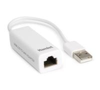 Tarjeta de Red Hamlet HNU2F100 USB 100 Mbps Alámbrica Compacta Blanco
