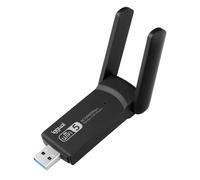 iggual Adaptador USB-WiFi 5 para PC - Velocidad 1300 Mbps. Stick USB 2.0- Antena de Doble Banda 5GHz 2.4GHz-Dongle Inalámbrico- Pincho para PC WPA, Compatible con Windows, macOS, Linux. Indicador Led.