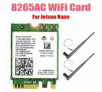 Tarjeta de red inalámbrica AC8265 + antena de 6 dB para Jetson Nano 300 Mbps + 867 Mbps banda dual N 2,4 GHz/5 GHz