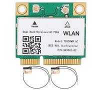 Tarjeta de Red inalámbrica, Banda Dual, 7265HMW 802.11AC Mini PCI-E WiFi BT4.2, Adaptador + 2 Antenas, Tarjeta de Red Mini PCI-E, Tarjeta WiFi para PC con Bluetooth