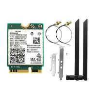 Tarjeta de red inalámbrica BE200 WiFi 7 + Antena de 8 DBi 2,4 GHz/5 GHz/6 GHz