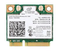 Tarjeta de red inalámbrica Intel Network Wireless-AC 7260 - Tarjeta Mini-PCI-Express Dual Band WIFi AC 867 Mbps + Bluetooth 4.0