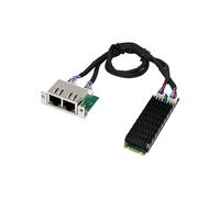 Tarjeta de Red M.2 B+M A RJ45 I210-T2 Adaptador LAN Gigabit Ethernet RJ45 de Doble Puerto Tarjeta de Red de Control Industrial para Servidor