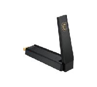 Msi AXE5400 WiFi 6E Adaptador USB Tri-Band, WLAN hasta 5400 Mbps (6GHz, 5GHz, 2.4GHz Inalámbrico), USB 3.2 Gen 1 Tipo-A, MU-MIMO, Antena Ajustable, Beamforming, WPA3, Soporte con Cable Incluido