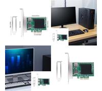 Tarjeta de red Nic PCIE Gigabit Ethernet de 2 puertos para i350-T2 1000Mbps y 2x puertos RJ45 Adaptador de tarjeta de red de escritorio