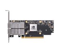 Tarjeta de red NVIDIA ConnectX-7 PCI Express Fibra 400000 Mbit/s interna negra gris