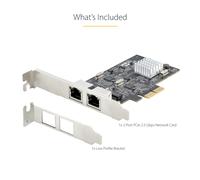 Tarjeta de red PCIe de 2 puertos 2,5 Gbps NBASE-T, Intel I225-V - STARTECH.COM - Tarjeta de red Ethernet