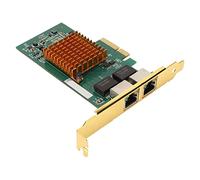 Tarjeta de Red PCIe Gigabit Nic, Adaptador de Red PCI Express de 2 Puertos RJ45 10/100/1000Mbps, para Intel I350 Chip, PCI Express X4 para Windows/Windows Server/