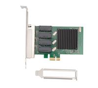 Tarjeta de Red PCIe1X, Tarjeta de Red PCI Express 1G 4 Puertos 10 100 1000Mbps con Chip RTL8111H, Disipador de Calor Integrado, Plug and Play