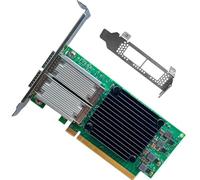 Tarjeta de red QSFP28 de 100 GbE compatible con tarjeta Ethernet PCIe MCX456A-ECAT con controlador ConnectX-4, 2 puertos QSFP28, PCIe 3.0, VPI 100GbE/EDR, SR-IOV RoCE RDMA, VXLAN/NVGRE, PXE, adaptador