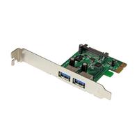 Tarjeta USB - StarTech.com PEXUSB3S24 Tarjeta PCI Express 2 Puertos USB 3.0 UASP Alimentacion SATA