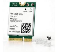 Tarjeta de red WiFi 7 M.2 2230 Tri-Band 2.4G/5G/6GHz 6.5Gbps Bluetooth 5.4 Adaptador inalámbrico para ordenador portátil, chip MT7925, juegos de baja latencia, compatible con Windows 11/10
