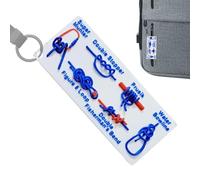 Tarjeta de referencia de nudo de rescate para mochileros, aprendizaje de nudos, guía de práctica impermeable, material impermeable, fácil de usar, 4 x 6 pulgadas, para escalada, camping, mochilero,