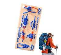 Tarjeta de referencia de rescate para mochileros, tarjeta de referencia de nudo de rescate impermeable, entrenador de habilidades al aire libre, para camping, supervivencia, actividades al aire libre