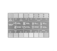 Tarjeta de referencia para moler café con escala de acero inoxidable para uso con varios molinillos de café y métodos de preparación (1 unidad)