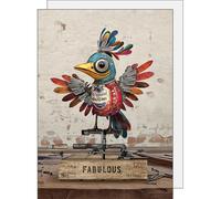 Tarjeta de regalo doble Kiub Bug Art S002 12x17x1 cm