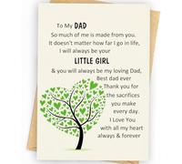 Tarjeta de regalo para papá, tarjeta de cumpleaños para papá, tarjeta del día del padre, tarjeta con texto en inglés "I love you dad"