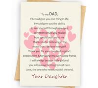 Tarjeta de regalo para papá, tarjeta de cumpleaños para papá, tarjeta del día del padre, tarjeta "I love you daddy"