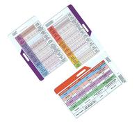 Tarjeta de regla ECG de bolsillo, 3 unidades, 7 pasos, guía de evaluación del ritmo cardíaco, herramienta portátil de salud cardiovascular, tarjeta de medición