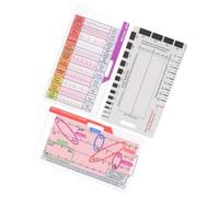 Tarjeta de regla EKG, guía de evaluación del ritmo cardíaco de 3 recuentos y 7 pasos, herramienta portátil de salud cardiovascular, herramienta de referencia rápida de bolsillo