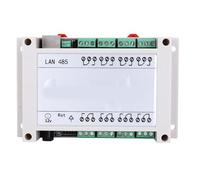 Tarjeta de Relé 8 Canales 10A con Módulo Ethernet RJ45 /IP para Automatización Industrial y Domótica - Control Remoto (Blanco)