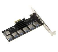 Tarjeta De Replicación PCIe 1x 7 Puertos USB3 - Para Riser PCIe Bitcoin Mining